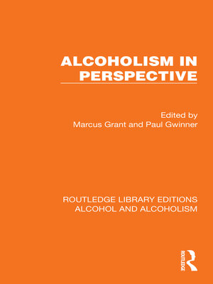 cover image of Alcoholism in Perspective